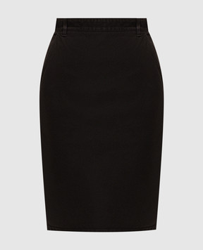 Saint Laurent Brown pencil skirt with logo 845698Y09WJ