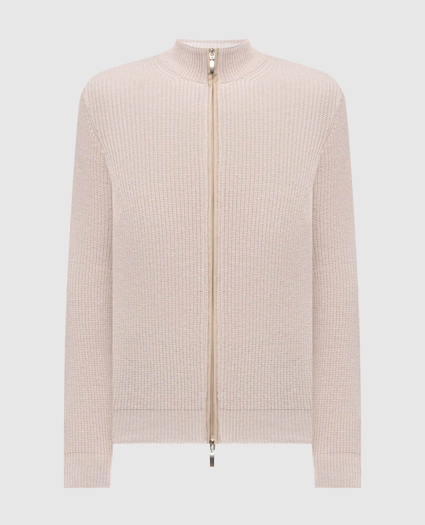

Beige wool and cashmere cardigan Pini Parma