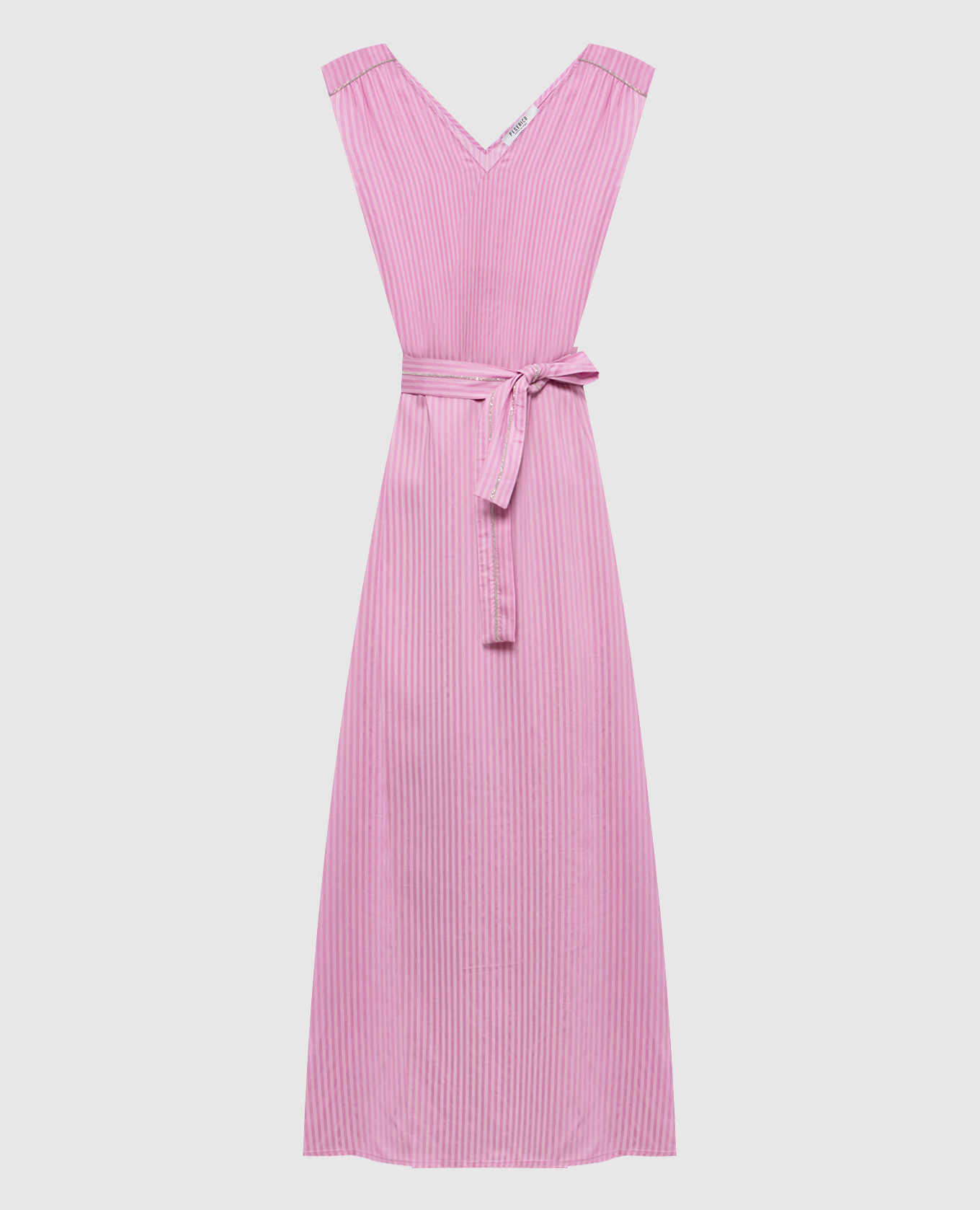 Pink striped silk dress