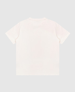 Balmain Children's beige T-shirt with logo print BY8P01Z36721214