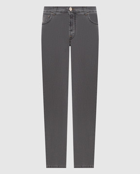 Stefano Ricci Grey jeans with logo patch MFT63B2020TR142K