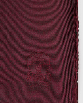 Brunello Cucinelli Burgundy silk pachet scarf MI8900091