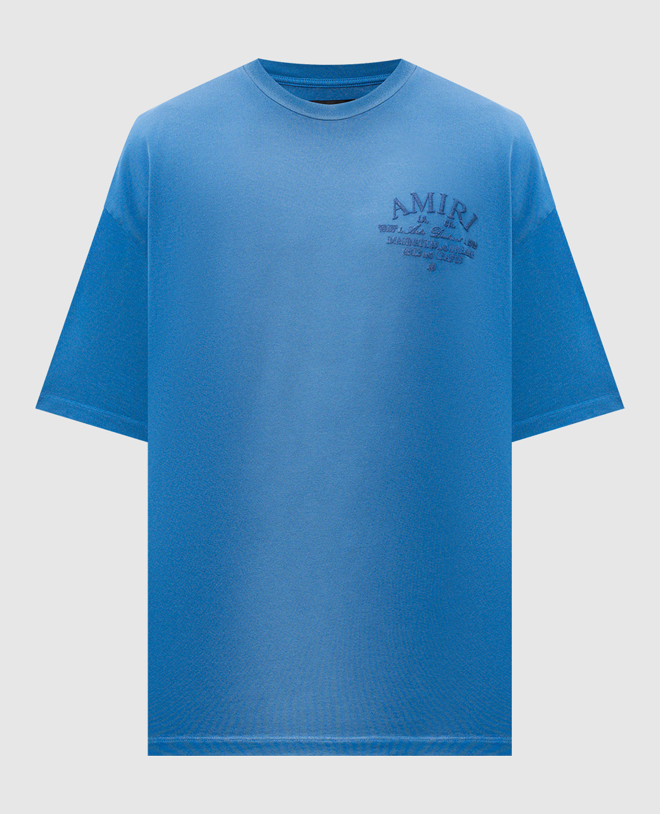 Blue T-shirt with embroidered logo