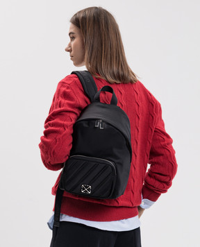 Off-White Black backpack with textured emblem OWWNB09F26FB01