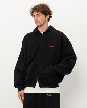 Vetements Black sports jacket with logo print MH27ZU139Bm