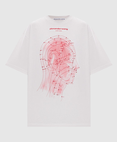 Weißes T-Shirt mit Aufdruck der östlichen Medizin