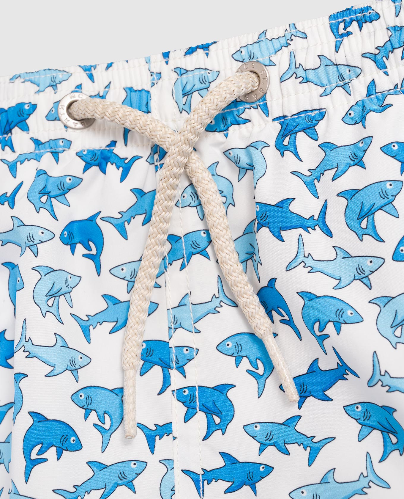Children's white swim shorts Jean Lighting with print MC2 SAINT BARTH 3