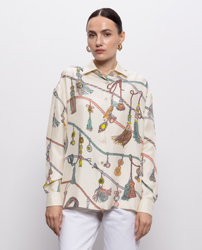 Versace Hanging' Out ivory silk blouse 10256861A18684