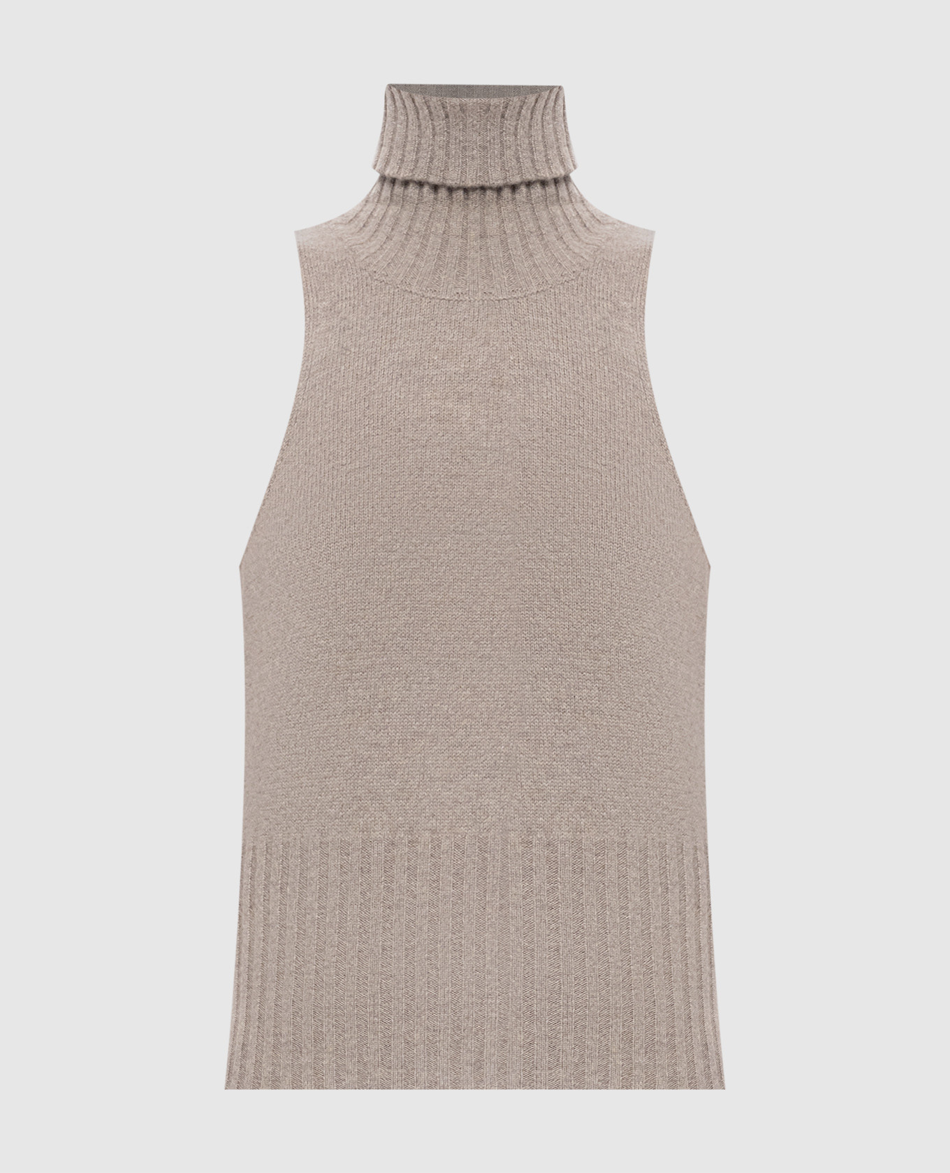 Beige wool top