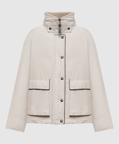 Gray down jacket