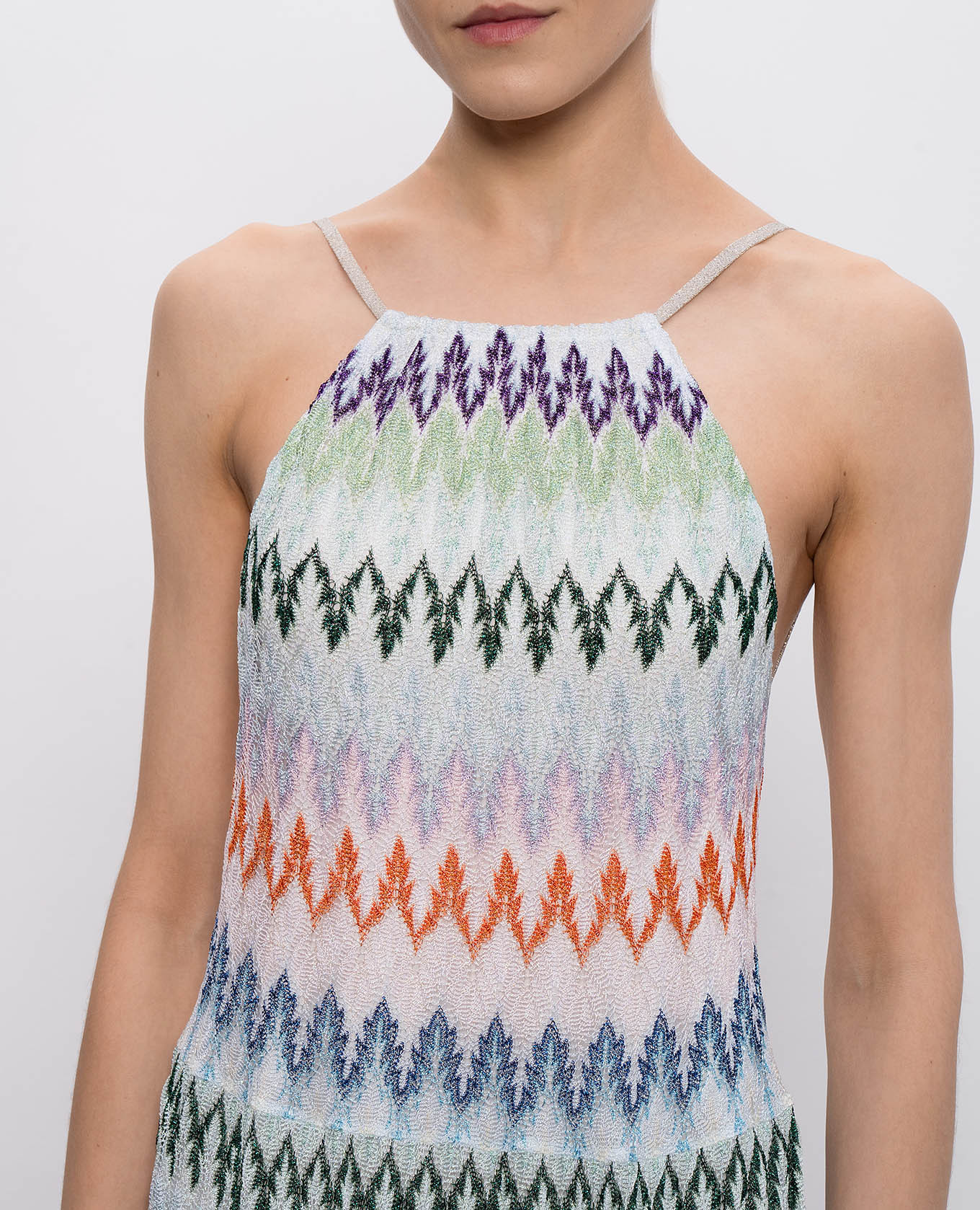 

Patterned open back maxi dress Missoni, White