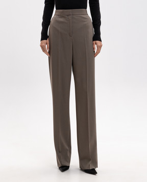 Agnona Khaki wool pants T71207YUW022