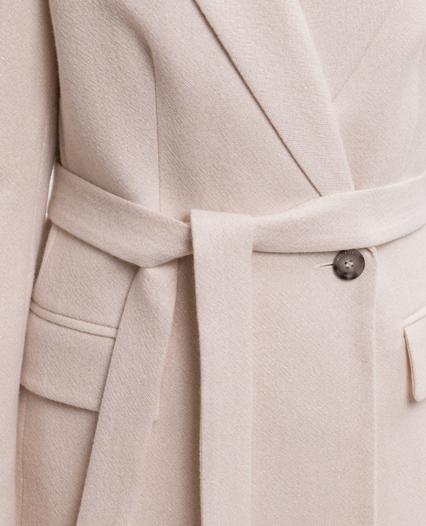 Beige double-breasted wool jacket Peserico 5