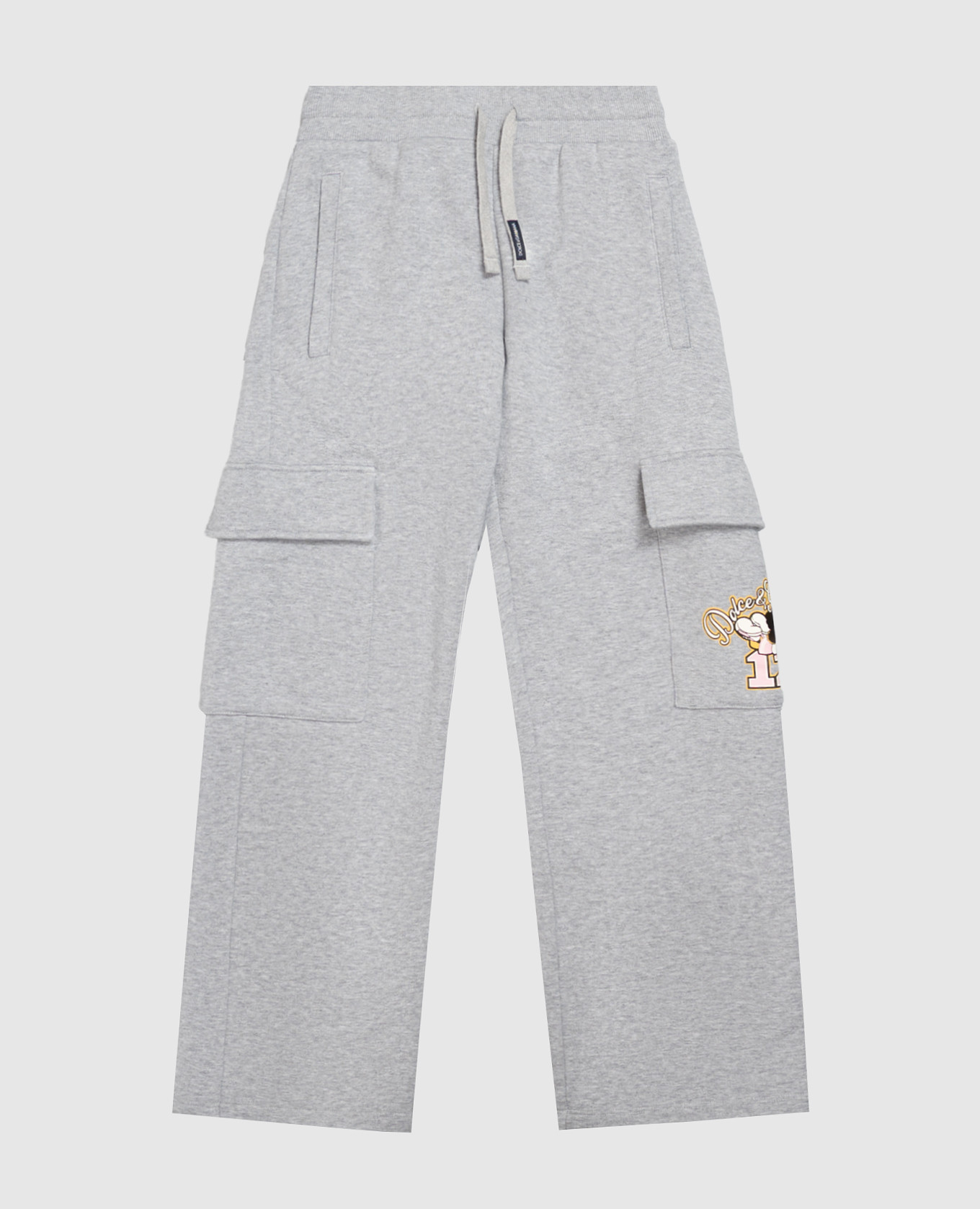 Children's gray melange sports pants Dolce&Gabbana