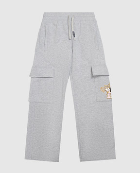 Dolce&Gabbana Children's gray melange sports pants L5JPH7G7P7F26