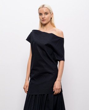 Calcaterra Black one-shoulder top T407