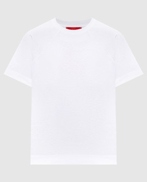 Max & Co Oteso white linen straight-cut t-shirt MCOTESO