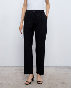 Marco Pescarolo Black Zeza wool and silk pants ZEZAD5314
