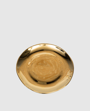 Bitossi Home Golden porcelain bread plate FTB00802
