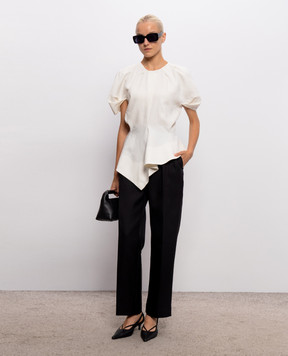Khaite Rumi ivory linen and silk top 2489230