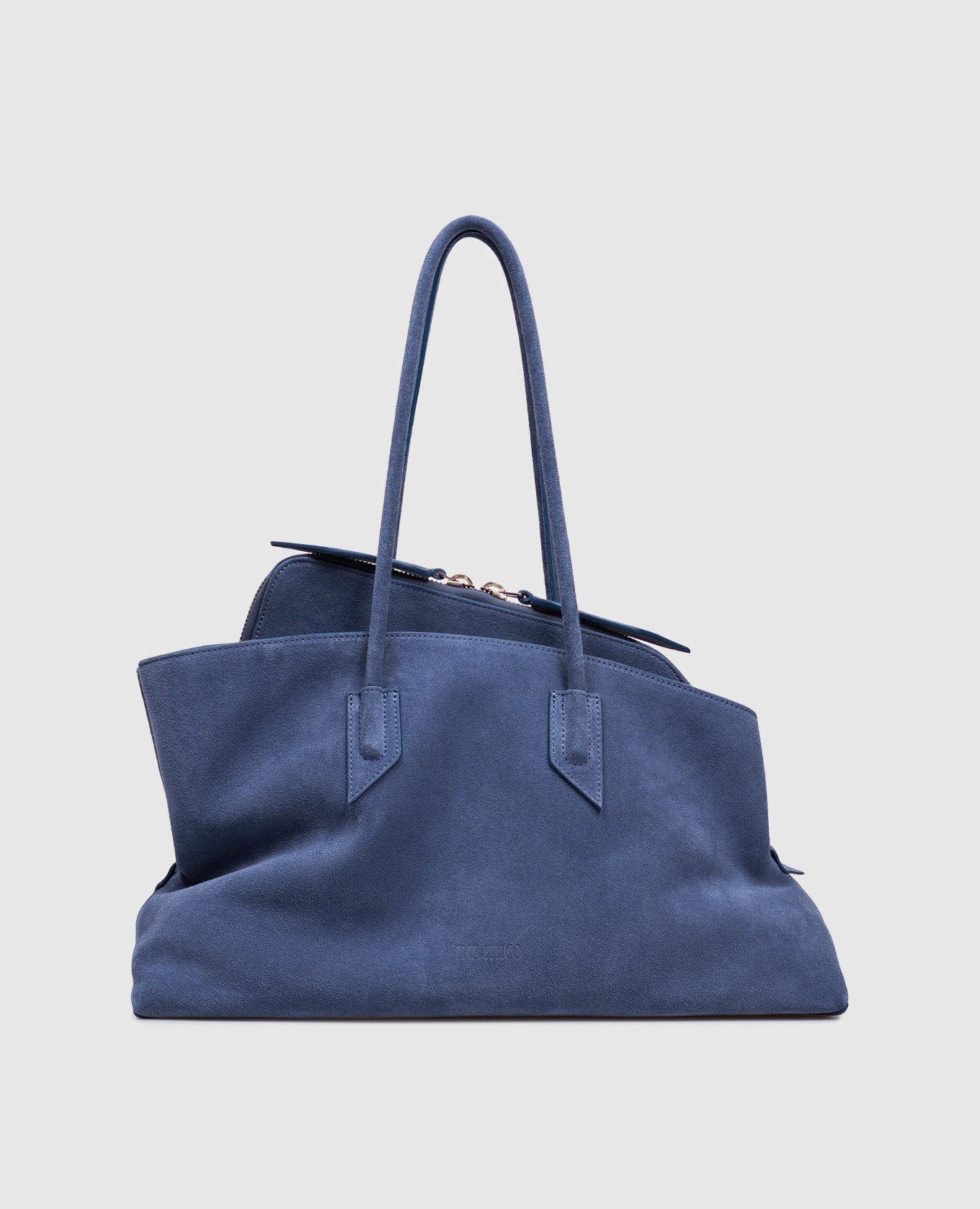 

La Passeggiata blue suede tote bag The Attico