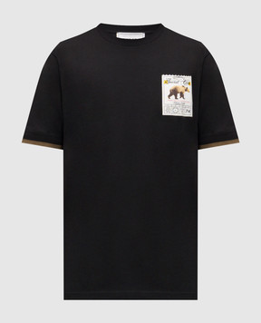 Iceberg Black layered T-shirt F029627A