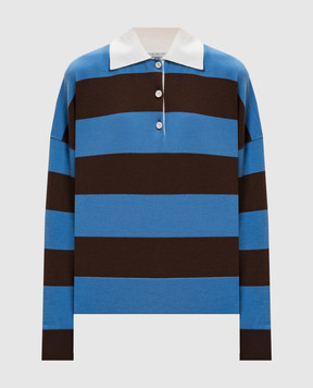 Simkhai Carson blue striped wool polo 5252013K