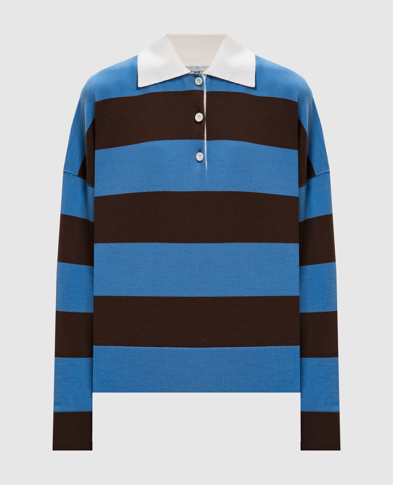 

Carson blue striped wool polo Simkhai, Light blue