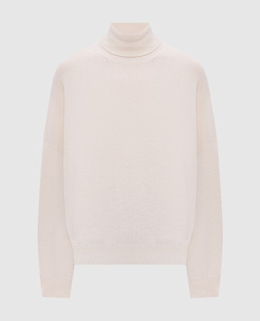 Brunello Cucinelli Beige cashmere sweater with monil chain M12744403P