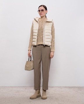 Peserico Beige sweater with sequins A99071F039117B