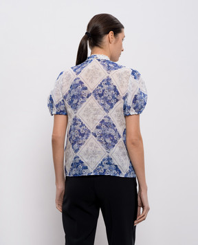 Twinset White blouse with floral print 261TP213C