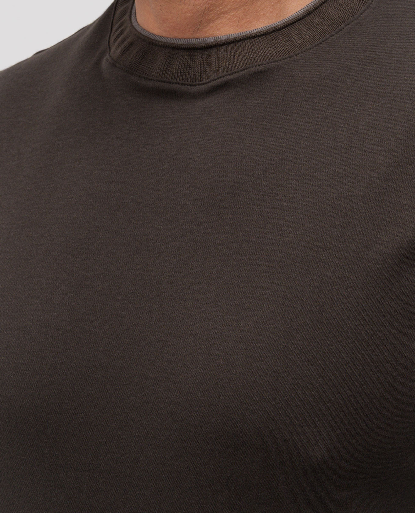 Khaki cashmere T-shirt Canali 5