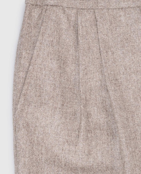 Brunello Cucinelli Children's gray wool pants with lapels B038PP113B