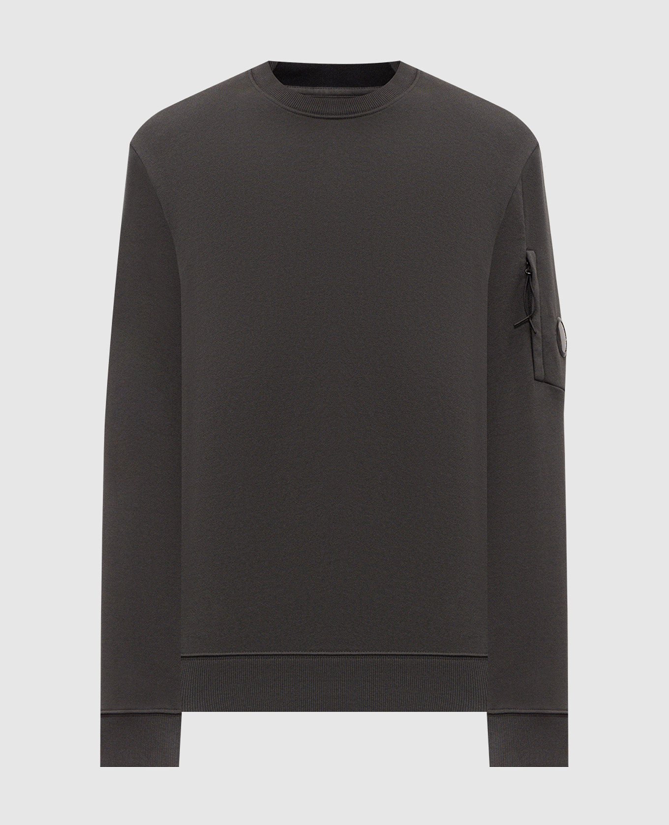 Grey sweatshirt with logo patch