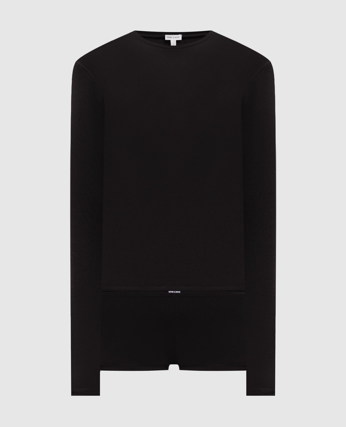 Black pajamas with logo patch