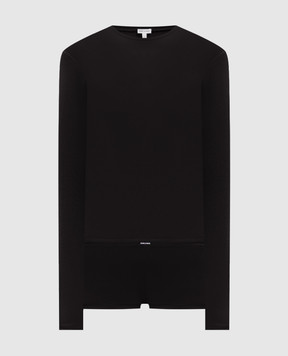 Dore & Rose Black pajamas with logo patch JERSEYSHORTSLEEVESET