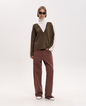 Maison Margiela MM6 Brown pants S52KA0581M25025