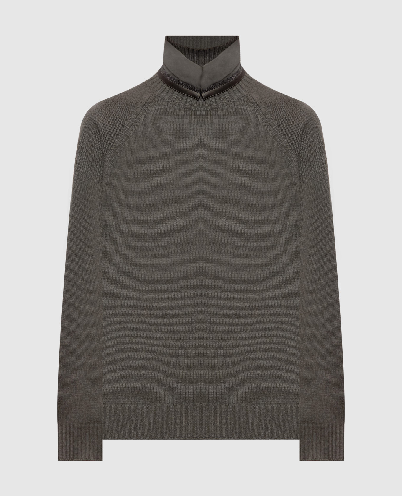 Green cashmere sweater