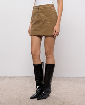 Twinset Brown velvet skirt 262AQ2041