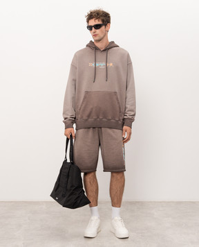 Off-White Brown Archi Geography Arrow Hoodie 44MBB085F26F003