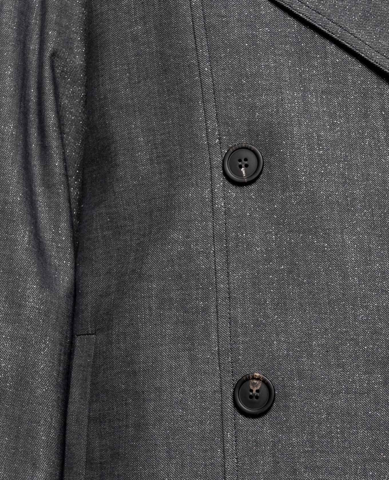 Gray cropped trench coat with lurex Peserico 5