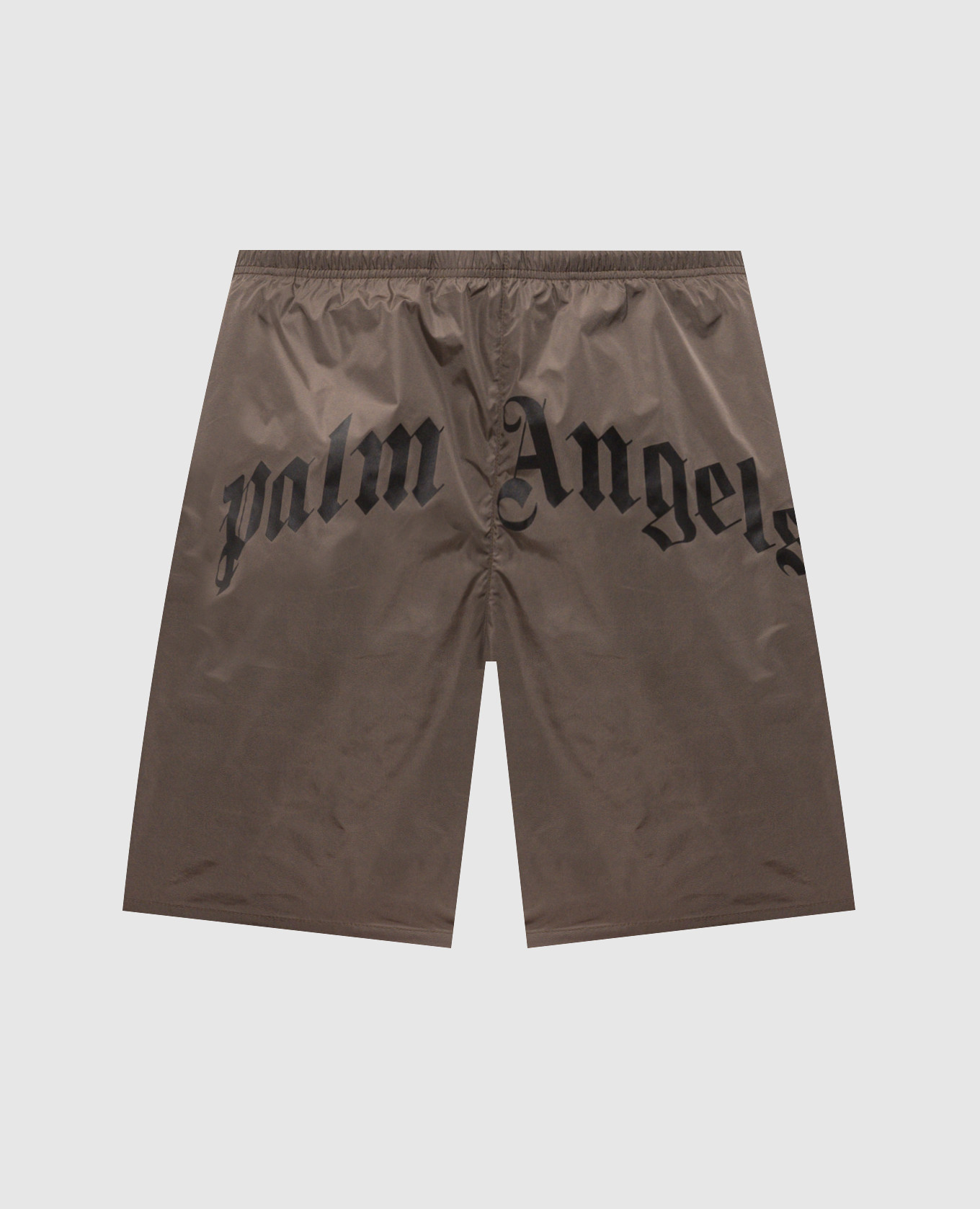Brown logo print swim shorts