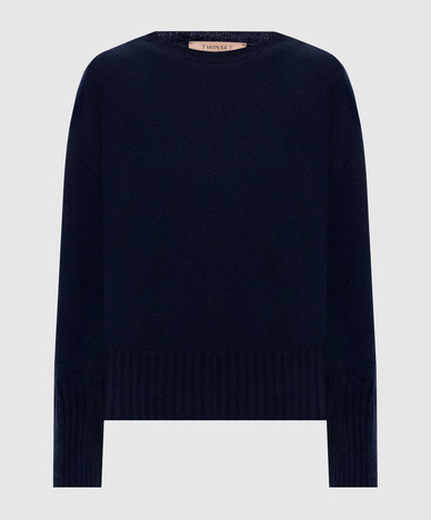 Pull en cachemire bleu