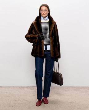 Fabio Gavazzi Brown mink fur coat FG2269PIVR