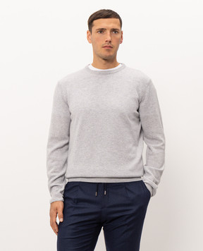 Pini Parma Gray cashmere jumper RNECKICE