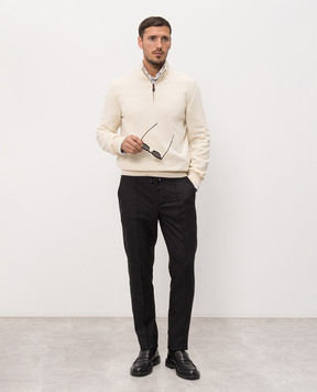 ISAIA Black wool pants PNC053P9010