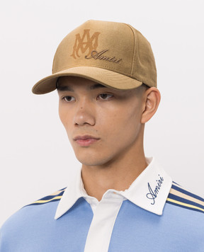 AMIRI Khaki cap with logo embroidery AMSAHE1066