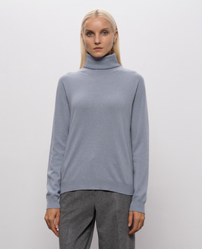 Peserico Blue wool, silk and cashmere turtleneck A99978F12K09283