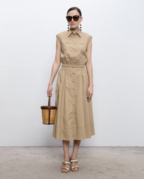 Twinset Beige midi skirt 261TT2235