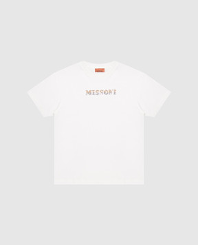 Missoni Children's ivory T-shirt with logo MZ8A91Z36721214